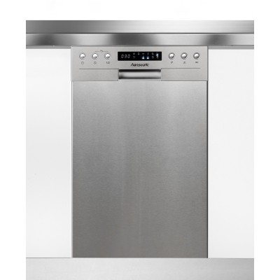 Lavastoviglie sottopiano HANSEATIC 45cm pannello argento