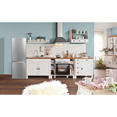Frigorifero combinato HANSEATIC 143cm  acciaio inossidabile