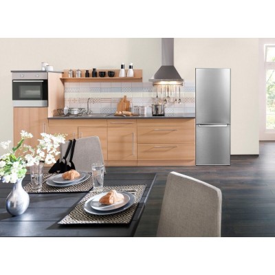Frigorifero combinato HANSEATIC 143cm  acciaio inossidabile