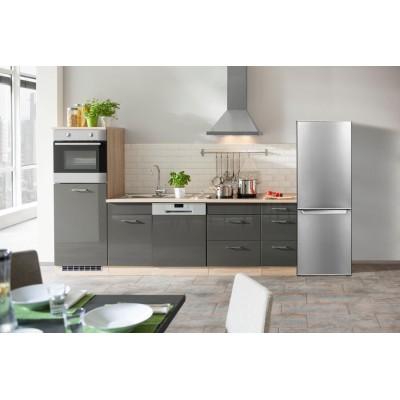 Frigorifero combinato HANSEATIC 143cm  acciaio inossidabile