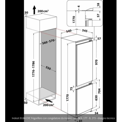 Frigorifero combinato Indesit 177 cm