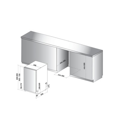 Lavastoviglie da incasso 45 cm Indesit