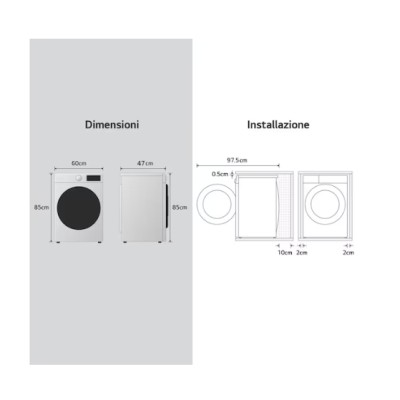 Lavatrice 8kg Slim Lg