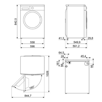 Lavatrice capacità 8kg Smeg