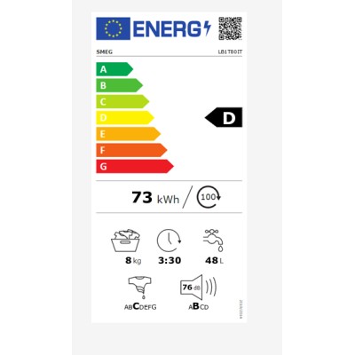 Lavatrice capacità 8kg Smeg