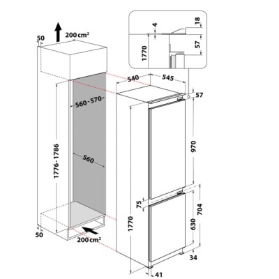 Frigorifero combinato da incasso Hotpoint Ariston 177cm