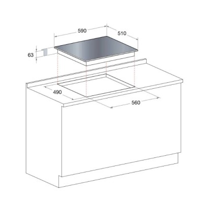 Piano cottura Rigenerato a induzione 4 Fornello Hotpoint