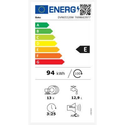 Lavastoviglie a libera installazione, 60cm, 13 coperti, colore bianco (spedizione gratuita)